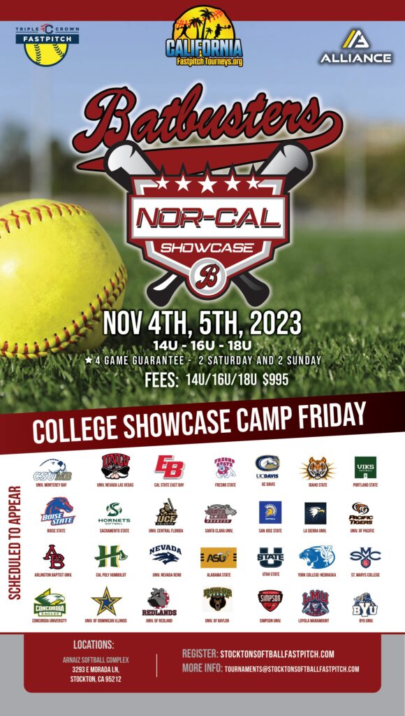 Batbusters Nor-cal Showcase Flier – California Fastpitch Tourneys